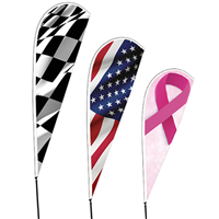 Premium Tear Drop / Blade Flags - FLAGS ONLY