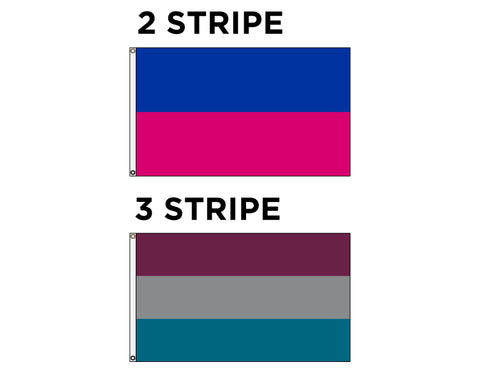 Horizontal Decorative Flag - Stripes - 2 or 3 Stripe Styles