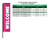 Stock Printed Wind Chaser Flags - 3 Sizes!