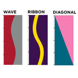 Vertical Wave, Ribbon & Diagonal Flags - Our MOST Popular